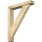 Ekena Millwork Traditional Block Rough Sawn Bracket w/ Offset Brace, Douglas Fir, 4"W x 20"D x 24"H BKT0402X20X24TRA05RDF - alternate 1